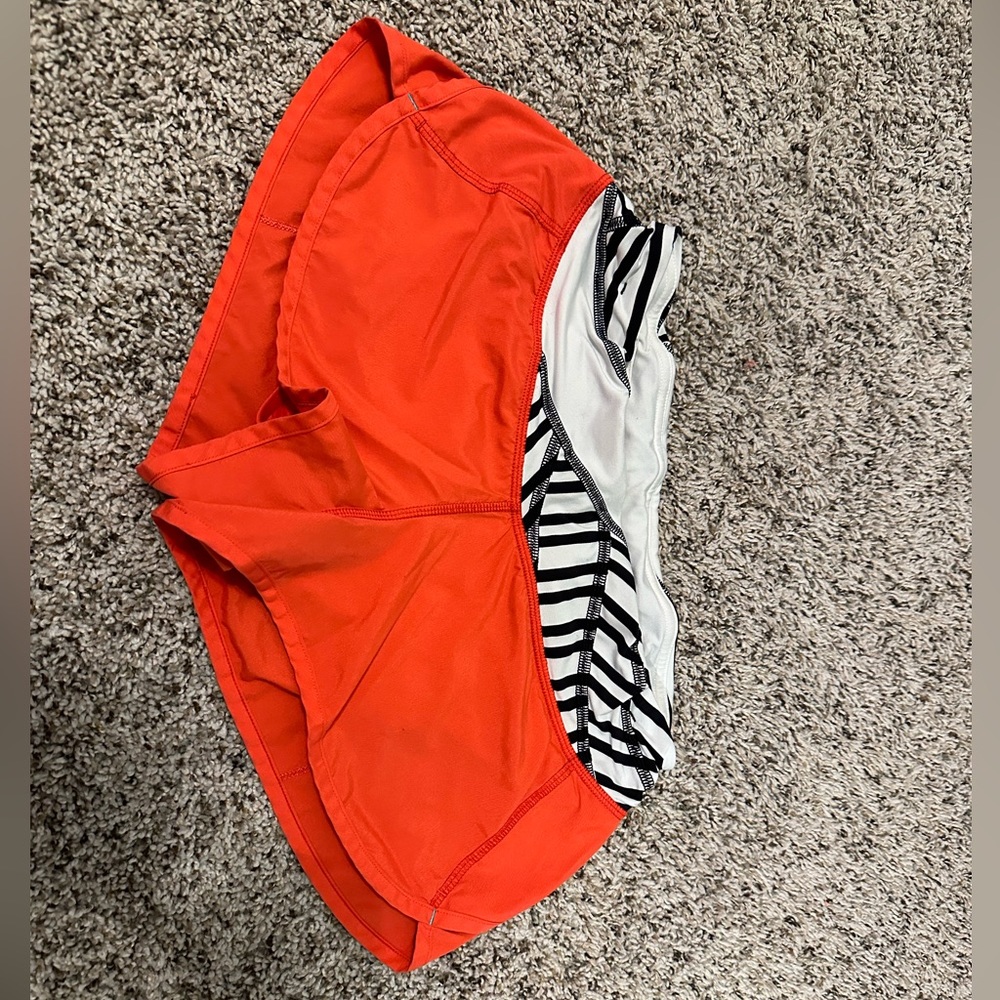 Pinkish Red lululemon shorts